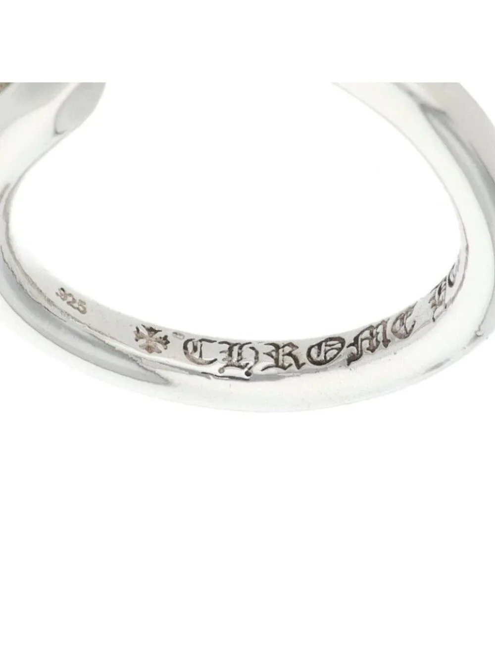Chrome Hearts Nail Crsball Cross Ball Silver Ring